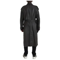 Giacca Trench Impermeabile in Pelle