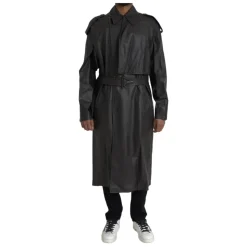 Giacca Trench Impermeabile in Pelle