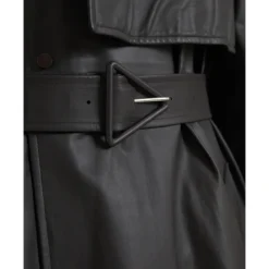 Giacca Trench Impermeabile in Pelle
