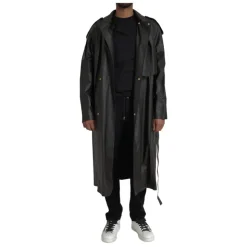 Giacca Trench Impermeabile in Pelle