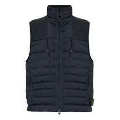 Gilet con Collo a Lupo Imbottito in Piuma