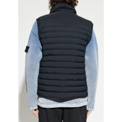 Gilet con Collo a Lupo Imbottito in Piuma