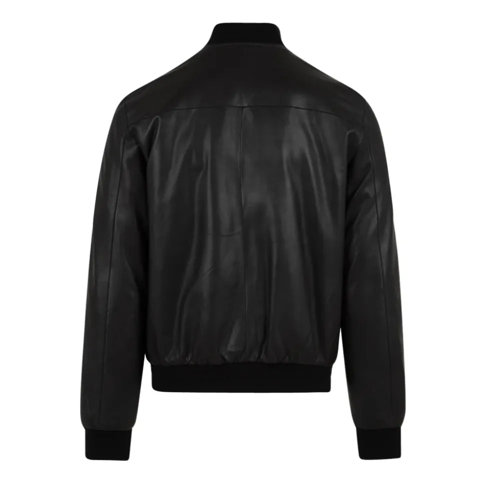 Giubbotto in Pelle Reversibile Derek Seamless 20 Nero