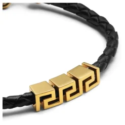 Greca Leather Bracelet
