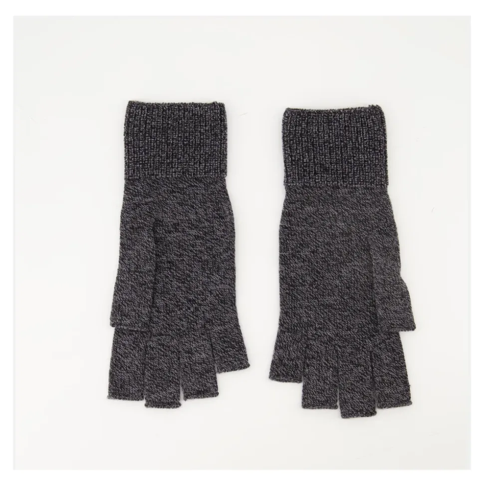 Grigie Lana Unisex Guanti Senza Dita