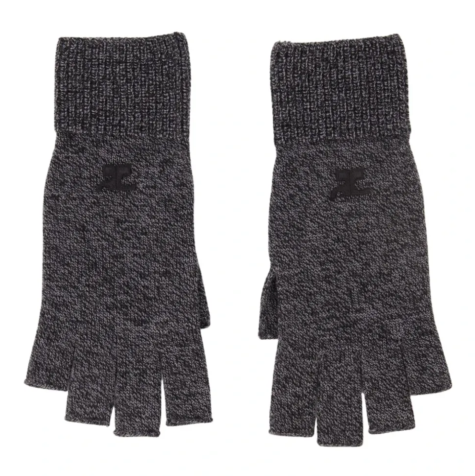Grigie Lana Unisex Guanti Senza Dita