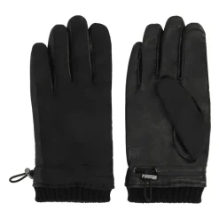 Guanti da uomo realizzati in materiali combinati con funzione touch screen