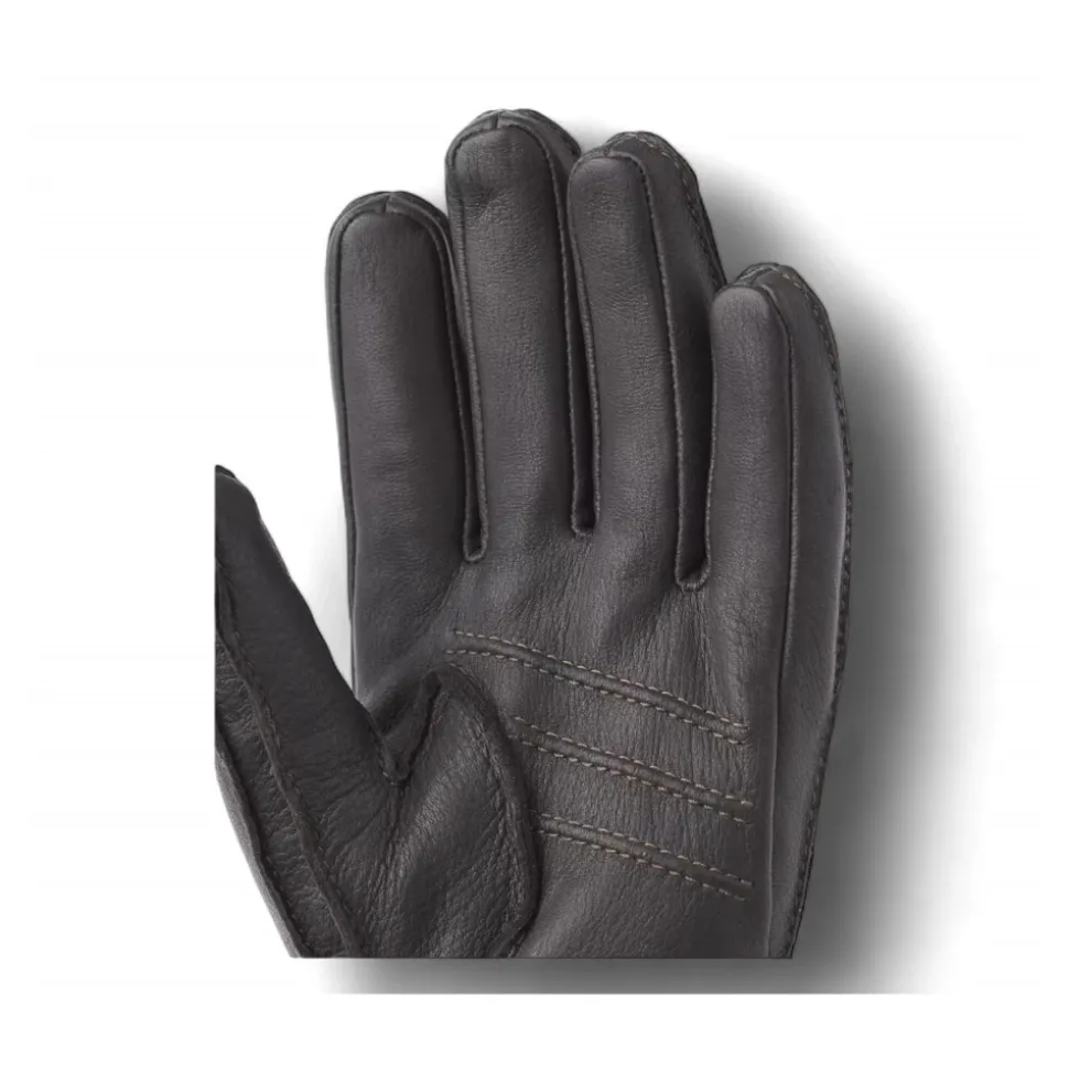 Guanti Deerskin Primaloft Rib, Marrone Scuro