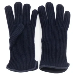 Guanti in cashmere con dettagli in nappa