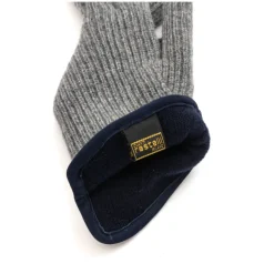 Guanti in cashmere con dettagli in nappa