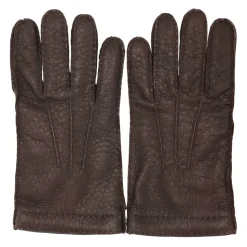 Guanti in Pecari Marrone con Fodera in Cashmere