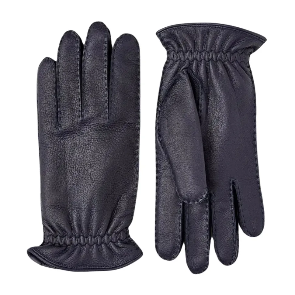 Guanti in pelle di alce cuciti a mano con fodera in cashmere
