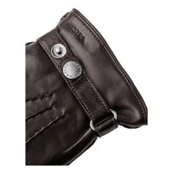 Guanti in pelle marrone per uomo