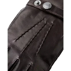 Guanti in pelle marrone per uomo