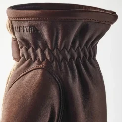 Guanti in Pelle Sportivi Marrone Chiaro