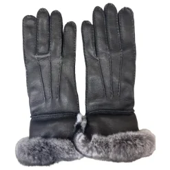Guanto in Pelle di Cervo Nero