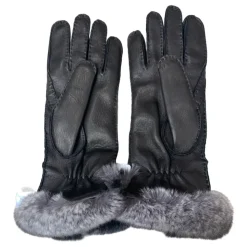 Guanto in Pelle di Cervo Nero