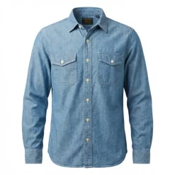 HEMP CHAMBRAY SHIRT CPO BLU