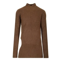 High neck sweater in alpaca