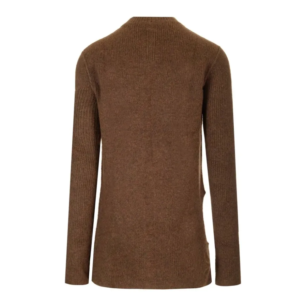 High neck sweater in alpaca