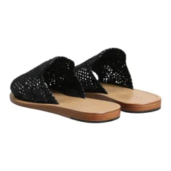 Intrecciato Raffia Slides Scarpe