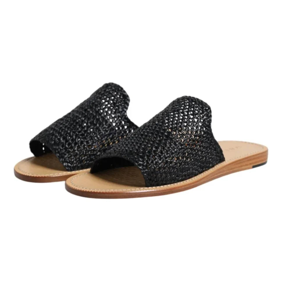 Intrecciato Raffia Slides Scarpe