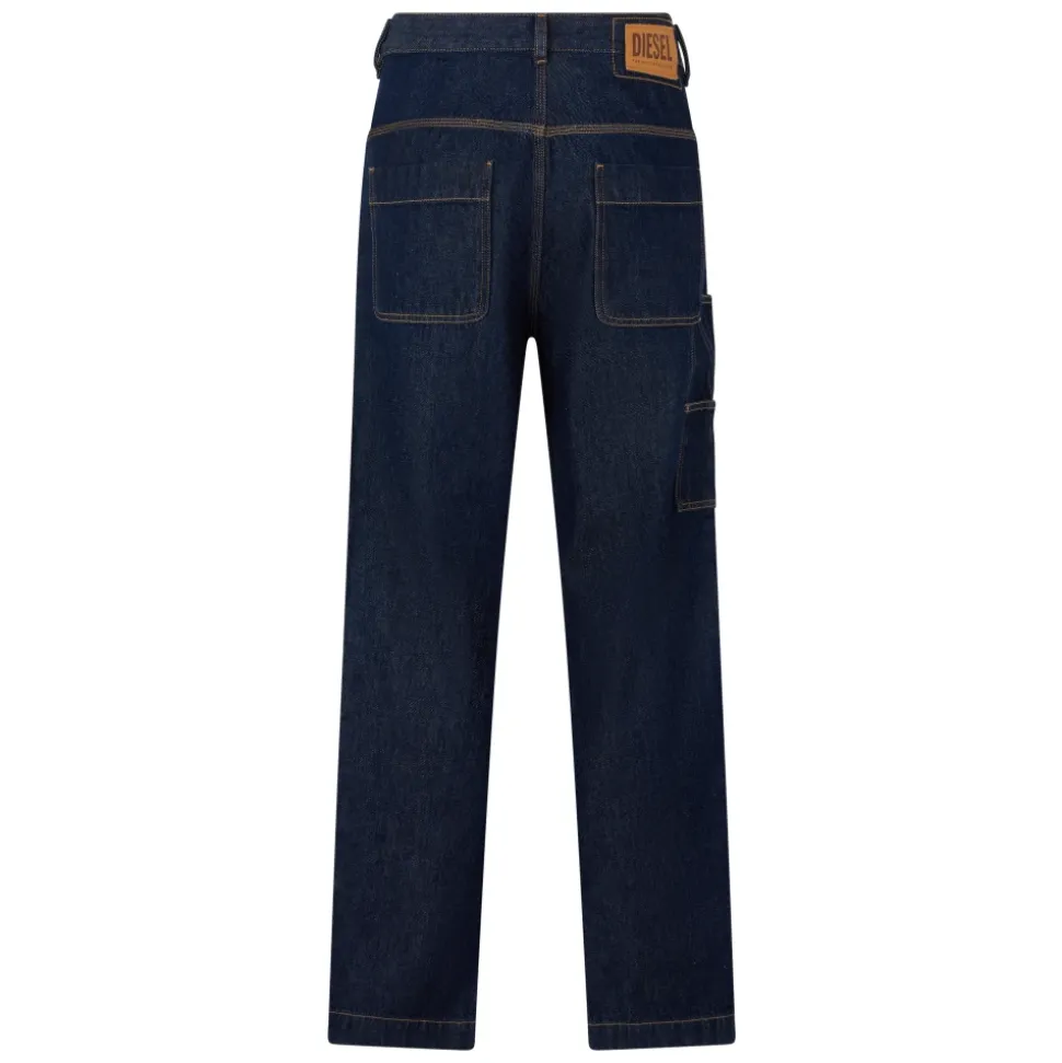 Jeans in denim blu scuro comodi