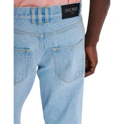 Jeans in denim regular fit blu chiaro