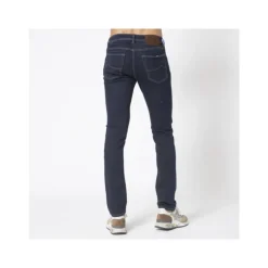 Jeans Raw Denim Blu Navy