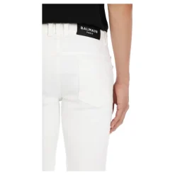 Jeans Slim-fit con Ginocchia a Coste