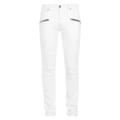 Jeans Slim-fit con Ginocchia a Coste