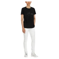 Jeans Slim-fit con Ginocchia a Coste