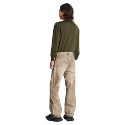 Jeans vestibilità ampia in denim Beige Wash