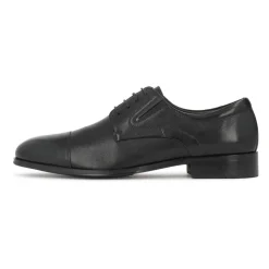 Kazar Scarpe stringate da uomo derby in pelle nera con puntale