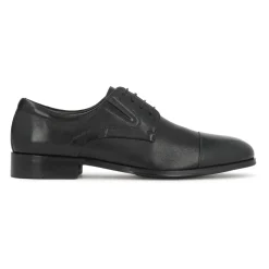 Kazar Scarpe stringate da uomo derby in pelle nera con puntale
