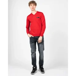 Maglione in lana merino con scollo a V