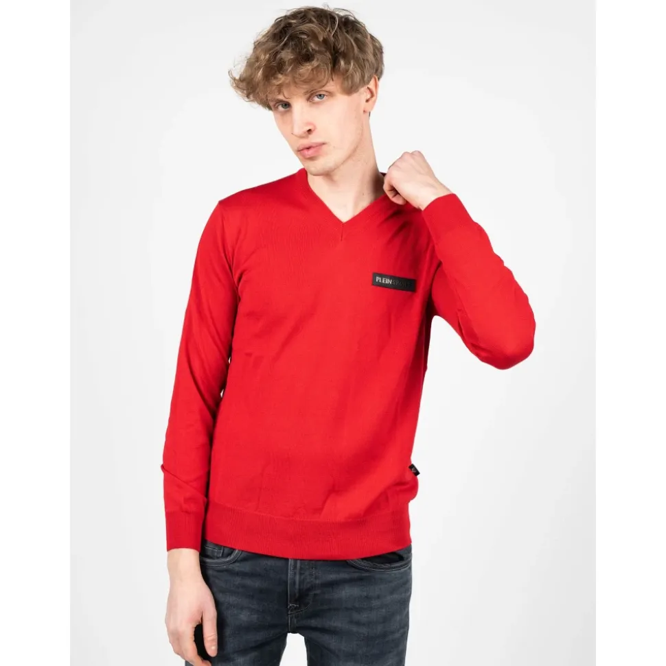Maglione in lana merino con scollo a V