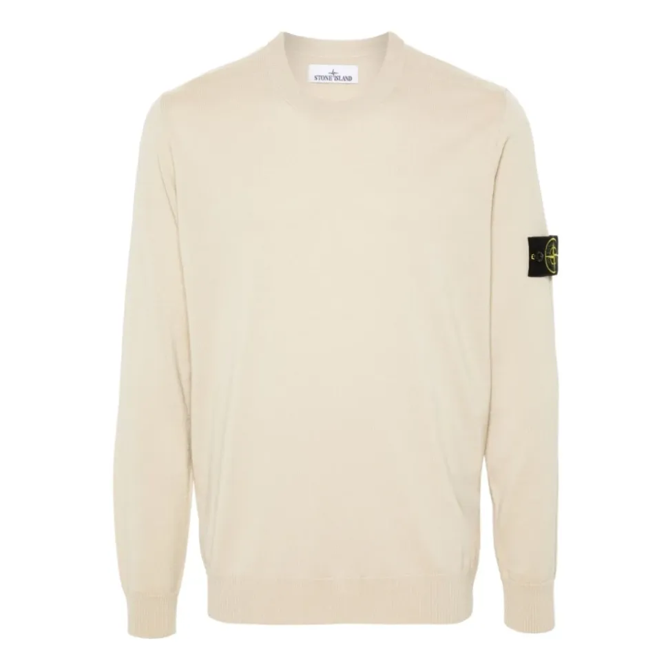Maglione a maglia fine con toppa bussola