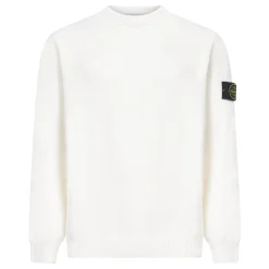 Maglione Bianco a Coste da Pescatore