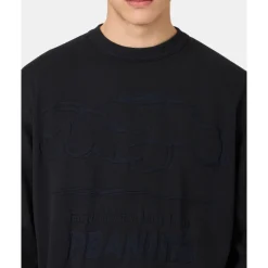 Maglione Girocollo in Cotone con Intarsio Peanuts