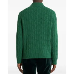 Maglione in cashmere con colletto polo