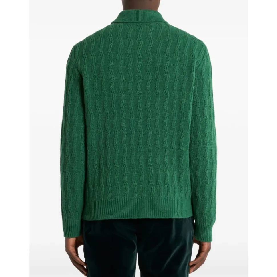 Maglione in cashmere con colletto polo