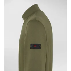 Maglione Verde con Zip a Metà