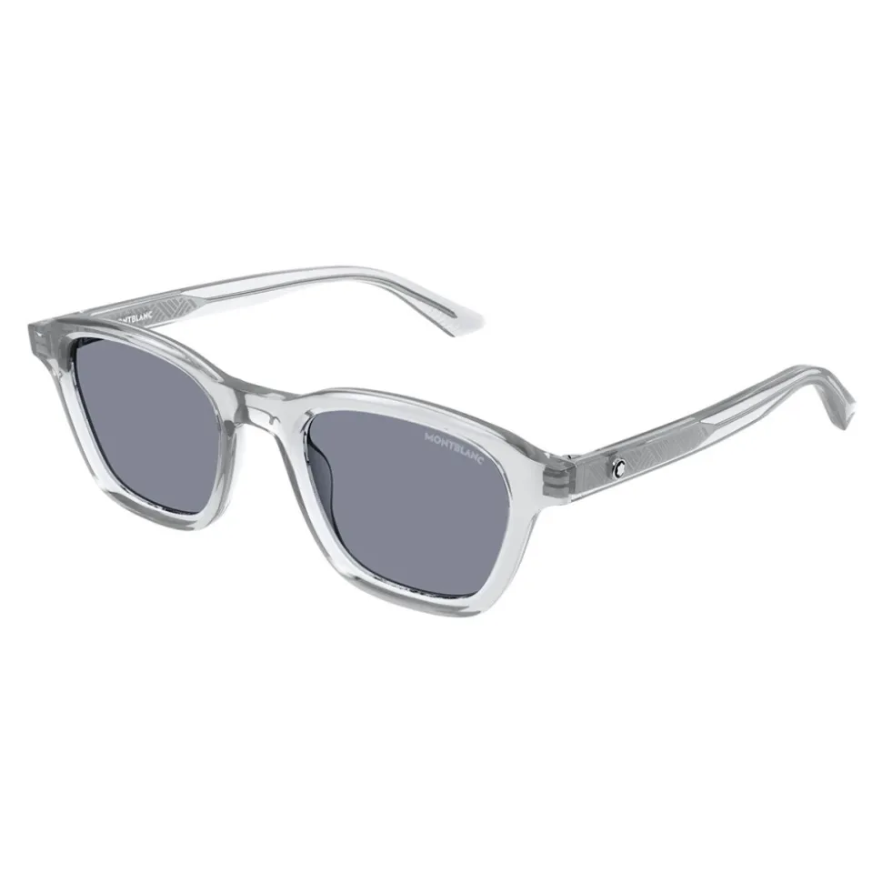 Montblanc Occhiali da Sole MB0384S 004 Grigio/Grigio Uomo