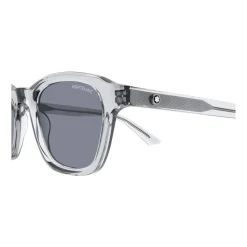 Montblanc Occhiali da Sole MB0384S 004 Grigio/Grigio Uomo