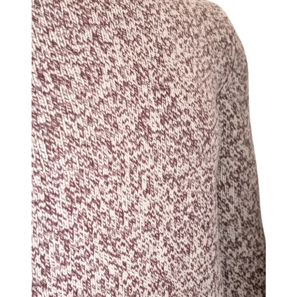 Moulinè wool crewneck sweater