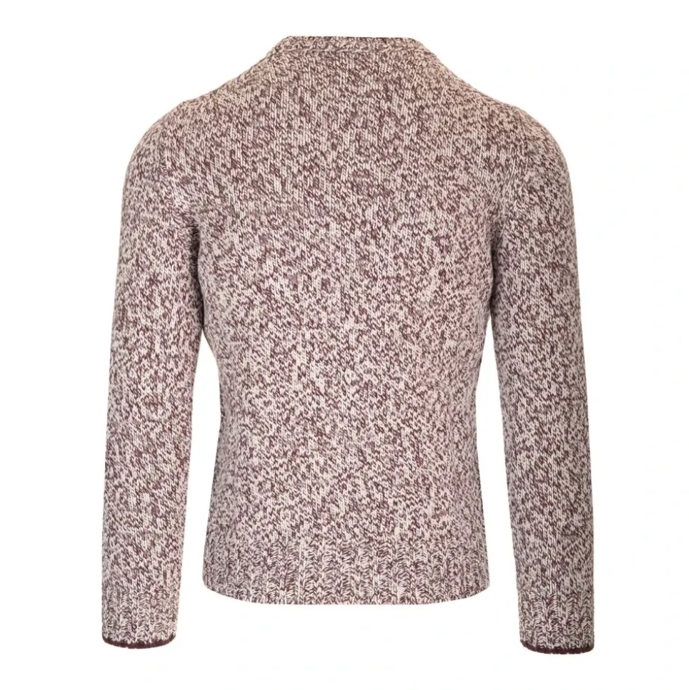 Moulinè wool crewneck sweater