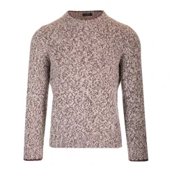 Moulinè wool crewneck sweater