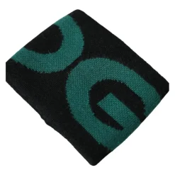 Nero Verde Bracciale in Lana con Logo