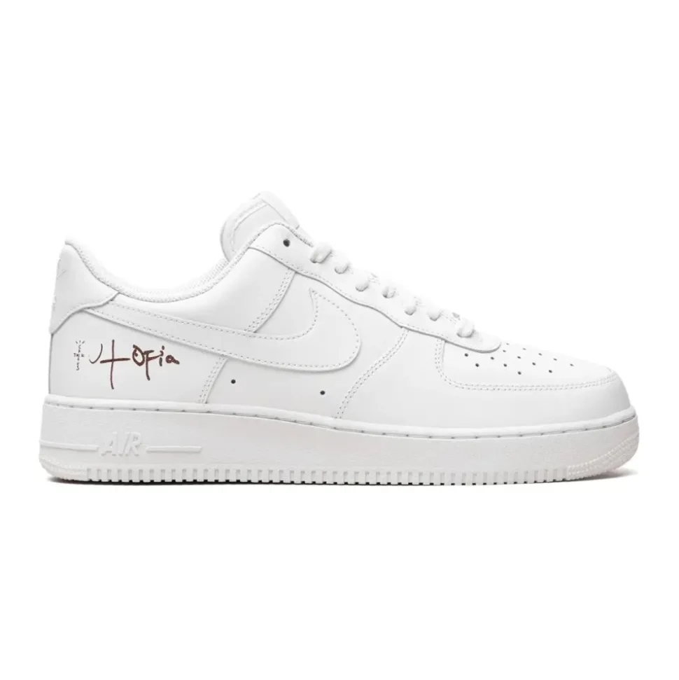 NIKE X TRAVIS SCOTT Scarpe Sneakers Air Force 1 Low 07 White Cactus Jack Utopia Edition